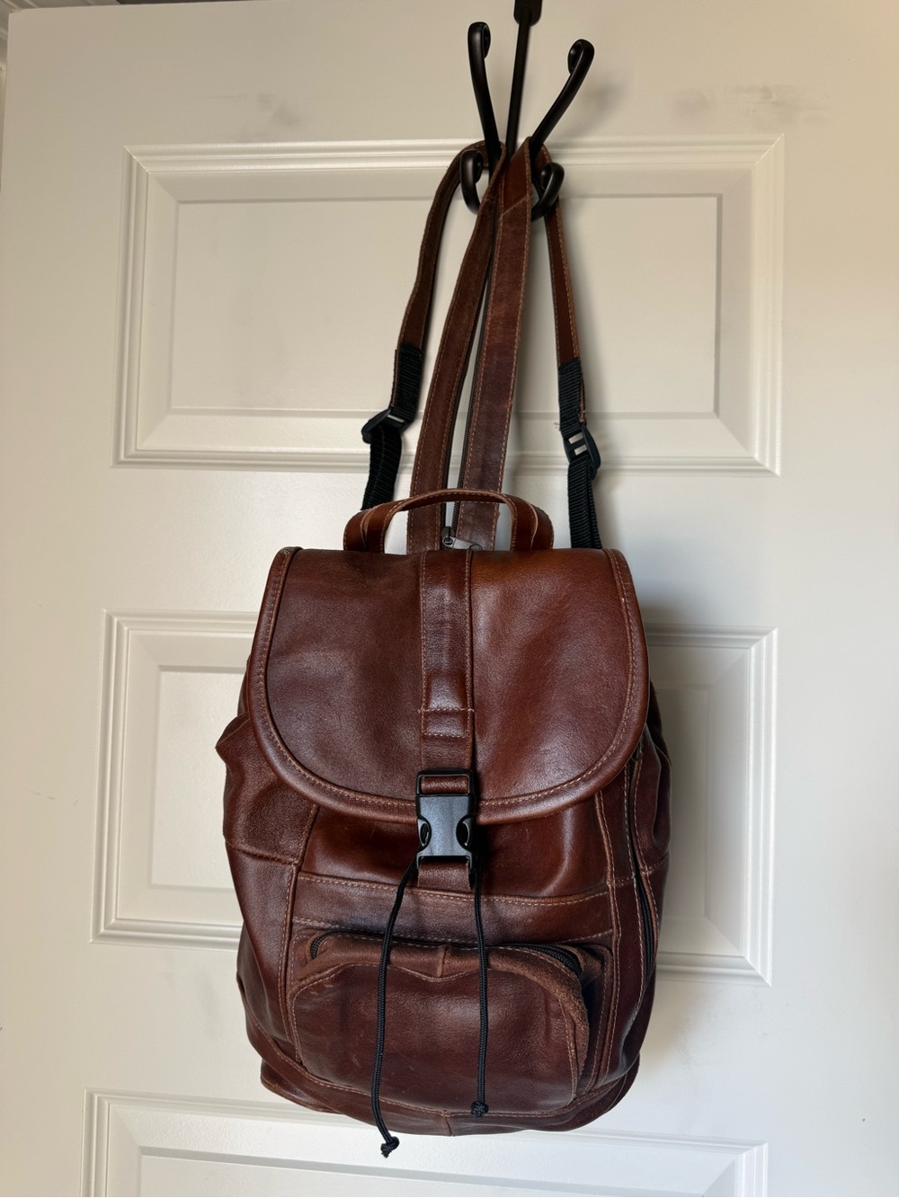 Brown Leather Backpack - Classic Casual Rucksack